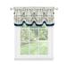 Wide Width Tattersall Tuck Valance with Buttons - 58x14 by Achim Home Décor in Navy (Size 58" W 14" L)