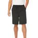 Men's Big & Tall Comfort Flex Full Elastic Shorts by KingSize in Black (Size 7XL)