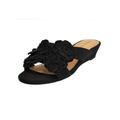 Wide Width Women's The Carmen Slip On Mule by Comfortview in Black (Size 7 1/2 W)