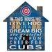 Chicago Cubs 12'' Team House Sign