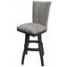 Rosalind Wheeler Searcy Swivel Counter, Bar & Extra Tall Stool Wood/Upholstered in Gray | 52 H x 22 W x 19 D in | Wayfair