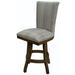 Rosalind Wheeler Searcy Swivel Counter, Bar & Extra Tall Stool Wood/Upholstered in Brown | 48 H x 22 W x 19 D in | Wayfair