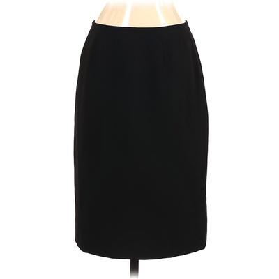 Le Suit Casual Skirt: Black Solid Bottoms - Women's Size 4 Petite