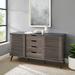 "59"" Sliding Door 4 Drawer Sideboard - Ebony/Slate Grey - Walker Edison BU59HAV4DREBSG"