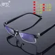 Vanlook-Montures de lunettes de lecture en métal pour hommes demi-jante anti-rayons bleus UV