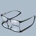 Lunettes en titane pour hommes et femmes lentilles Zoom grossissement lunettes de lecture 1.0 1.5