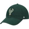 Men's '47 Hunter Green Milwaukee Bucks Logo Clean Up Adjustable Hat