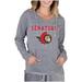 Women's Concepts Sport Gray Ottawa Senators Mainstream Terry Long Sleeve Hooded Top