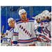 K'Andre Miller New York Rangers Autographed 8'' x 10'' 1st NHL Goal Handshake Line Photograph