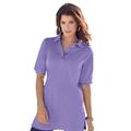 Plus Size Women's Oversized Polo Tunic by Roaman's in Vintage Lavender (Size 30/32) Short Sleeve Big Shirt