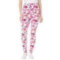 Plus Size Women's Stretch Cotton Printed Legging by Woman Within in White Tropical Floral (Size 1X)