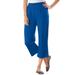 Plus Size Women's 7-Day Knit Capri by Woman Within in Deep Cobalt (Size M) Pants