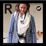 Anthropologie Accessories | Amor Collections By Anthropology Pashmina Scarf | Color: Black/White | Size: Os