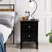 Alcott Hill® Lazarus 2 - Drawer Nightstand Wood in Black | 23.62 H x 15.75 W x 11.81 D in | Wayfair 6F7D4664431F4030A7132AE46312A7A5