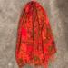 Anthropologie Accessories | Beautiful King Orange/Red Scarf | Color: Orange/Red | Size: Os