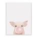 Zoomie Kids Baby Farm Piglet w/ Pink Bubble Gum Wood in Brown | 15 H x 10 W x 0.5 D in | Wayfair D63B27DFBF37486CB9892442CD6CD654