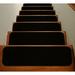 Black 0.4 x 8.5 W in Stair Treads - Winston Porter Thedford Stair Tread Synthetic Fiber | 0.4 H x 8.5 W in | Wayfair