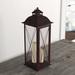 Darby Home Co Traditional Tall 27.25" Metal Floor Lantern w/ Candle Included Metal in Brown | 27.25 H x 9.5 W x 9.5 D in | Wayfair