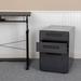 Ebern Designs Concho Ergonomic 3-Drawer Mobile Locking Filing Cabinet Storage Organizer Metal/Steel in Black | 24 H x 16 W x 21 D in | Wayfair