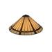 Meyda Lighting Belvidere 10" H Glass Empire Lamp Shade in Yellow/Black Glass in Black/Yellow | 10 H x 24 W x 24 D in | Wayfair 138903