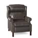 Bradington-Young Chippendale Faux Leather Recliner Fade Resistant/Genuine Leather in Gray | 43 H x 33 W x 36.25 D in | Wayfair