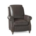 Birch Lane™ Knightdale 34" Wide Faux Leather Manual Standard Recliner Genuine Leather in Gray/Brown | 40 H x 34 W x 39.5 D in | Wayfair