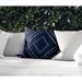 Langley Street® Dahmen Outdoor Square Pillow Cover & Insert Polyester/Polyfill blend in Blue/White/Navy | 16 H x 16 W x 4 D in | Wayfair