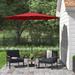 Sol 72 Outdoor™ Villasenor 10' x 10' Lighted Market Umbrella Metal in Red | 98.4 H x 120 W x 120 D in | Wayfair 7F96607F574F46EC8AC78D896B76CAB5