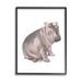 Indigo Safari Floral Crown Baby Hippo Soft Animal Illustration Wood in Brown | 20 H x 16 W x 1.5 D in | Wayfair EDBB0DBB0E45432085262BFE377EF1D4