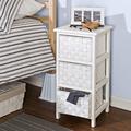 Winston Porter 12" Storage Drawer Solid Wood/Fabric in White | 24.8 H x 12 W x 12 D in | Wayfair 1B5263DF1F514F8383BC039200D2B53E