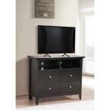 Glory Furniture Hammond 4 Drawer Media Chest Wood in Black | 35.5 H x 42 W x 18 D in | Wayfair G5450-TV