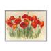 Winston Porter Poppy Florals Meadow Grass by Carol Rowan - Graphic Art Print on Canvas in Green/Red | 16 H x 20 W x 1.5 D in | Wayfair