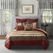 Lark Manor™ Boatright Modern & Contemporary 8 Piece Comforter Set Polyester/Polyfill/Microfiber/Satin in Red/White/Brown | Wayfair