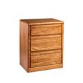 Loon Peak® Ogden 3 - Drawer Solid Wood Nightstand Wood in Brown | 30 H x 25 W x 18 D in | Wayfair 3378915B03504128872055595635FC7E