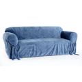 Royal Velvet Slipcover by Classic Slipcovers in Turquoise (Size LOVESEAT)