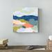 Millwood Pines Mountain Mosaic II by June Erica Vess - Wrapped Canvas Print Canvas in Blue/Green/White | 12 H x 12 W x 1.25 D in | Wayfair