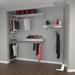 Rebrilliant Flemings 3 Piece Closet System: Double Shelf-Hang & 32" Long Hang Manufactured Wood in Brown | 8.5 H x 52 W x 11.75 D in | Wayfair