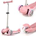 IMMEK Kick Scooter for Kids,3 Wheel Kids scooter,Toddler scooter with Adjustable Height,Scooter for Boys and Girls wite LED Light Wheels for Children from 3+ Years Old (Pink)