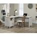 Dakota Pass Rustic L-Shaped Desk in White Plank - Sauder 427566