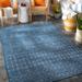 Maddingley 2'6" x 7'3" Blue/Dark Blue/Navy Outdoor Runner - Hauteloom