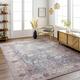 Balindong 7'10" x 10'2" Traditional Updated Traditional Farmhouse Beige/Cream/Denim/Red Washable Area Rug - Hauteloom