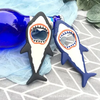 Ouvre-bouteille de bière requin 3D dessin animé animal mignon aimant de réfrigérateur outils de
