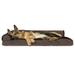 FurHaven Plush & Velvet Deluxe Chaise Lounge Bolster Metal in Brown | 8 H x 40 W x 32 D in | Wayfair 24536401