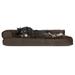 FurHaven Plush & Velvet Deluxe Chaise Lounge Bolster Polyester/Synthetic Material in Brown | 6 H x 30 W x 20 D in | Wayfair 24336401