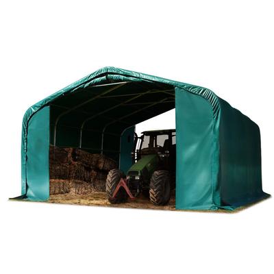 Weideunterstand 6x6 m pvc Plane 850 n wetterfester Unterstand Lagerzelt grün für Betonuntergrund Image