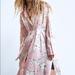Zara Dresses | Iso Dog Print Shirt Dress | Color: Pink/White | Size: M