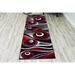 Black/Gray 93 x 0.5 in Area Rug - Ivy Bronx Mccampbell Abstract Red/Black/Gray Area Rug Polypropylene | 93 W x 0.5 D in | Wayfair