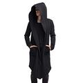 HOSD Male Hooded Sweatshirts Black Long Pattern Mantle Hoodies Fashion Jacket Long Sleeves Coats Outwear