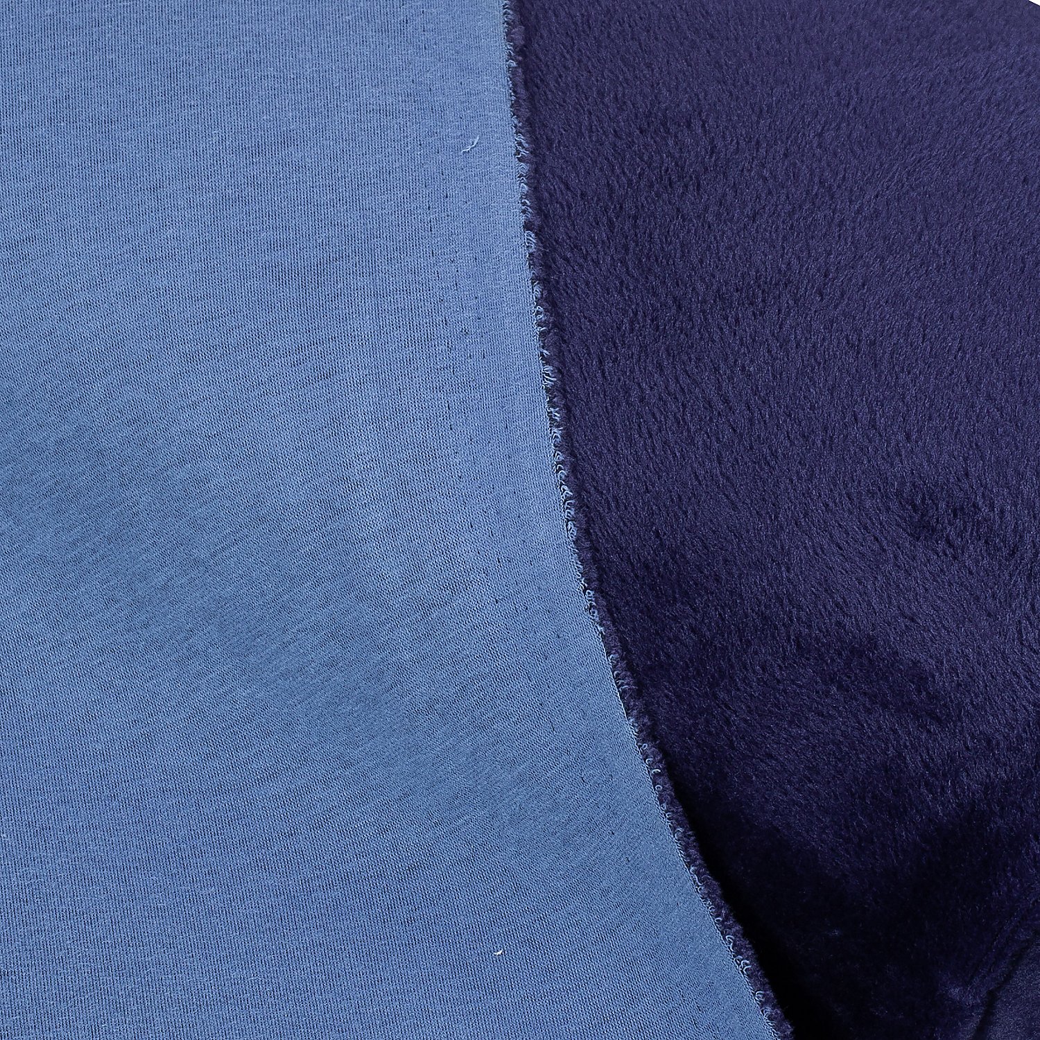 Tissu polaire "bicolore", jeans chiné/bleu foncé, série "Alpes