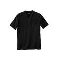 Men's Big & Tall Shrink-Less™ Lightweight V-Neck Pocket T-Shirt by KingSize in Black (Size 3XL)